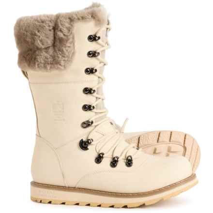 Royal Canadian Castlegar Thinsulate® Tall Winter Boots - Waterproof, Insulated, Leather (For Women) in Pale Ale White