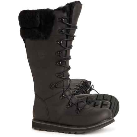 Royal Canadian Dalhousie Shearling Cuffed Winter Boots - Waterproof, Insulated, Leather (For Women) in All Black