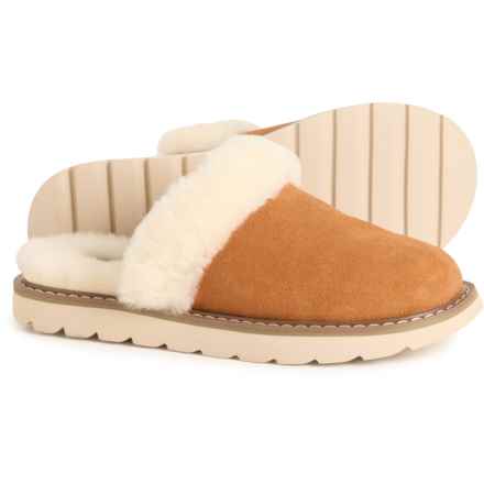 Royal Canadian Elizabeth Scuff Slippers - Leather (For Women) in Spice