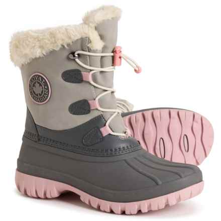 Royal Canadian Kids Girls Coleen Pac Boots - Insulated-Waterproof in Charcoal/Paloma