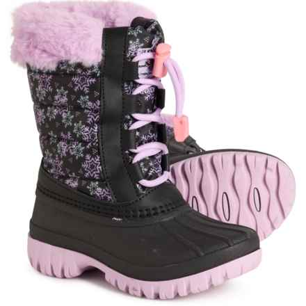 Royal Canadian Kids Girls Maple Pac Boots - Waterproof, Insulated in Black/Lavender