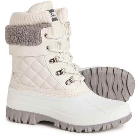 Royal Canadian Quilt Snow Boots - Waterproof, Insulated (For Women) in White