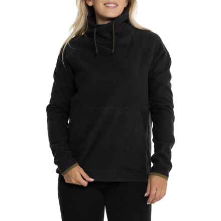 Royal Robbins Arete Funnel Neck Shirt - Long Sleeve in Jet Black