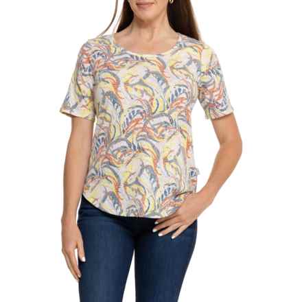 Royal Robbins Featherweight Scoop T-Shirt -Short Sleeve in Ivory Caulfield Pt