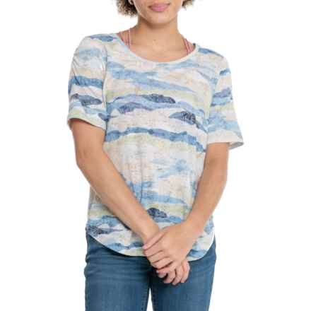 Royal Robbins Featherweight Scoop T-Shirt - Short Sleeve in Soapstn Owens Pt