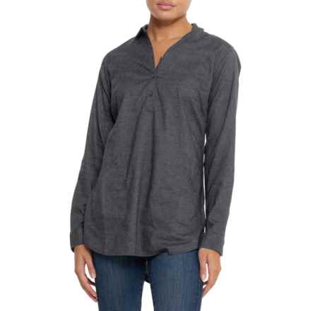 Royal Robbins Hemp Chambray Shirt - Long Sleeve in Asphalt