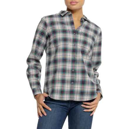 Royal Robbins Lieback Flannel Shirt - Organic Cotton, Long Sleeve in Sea Pine Wildwood Pld