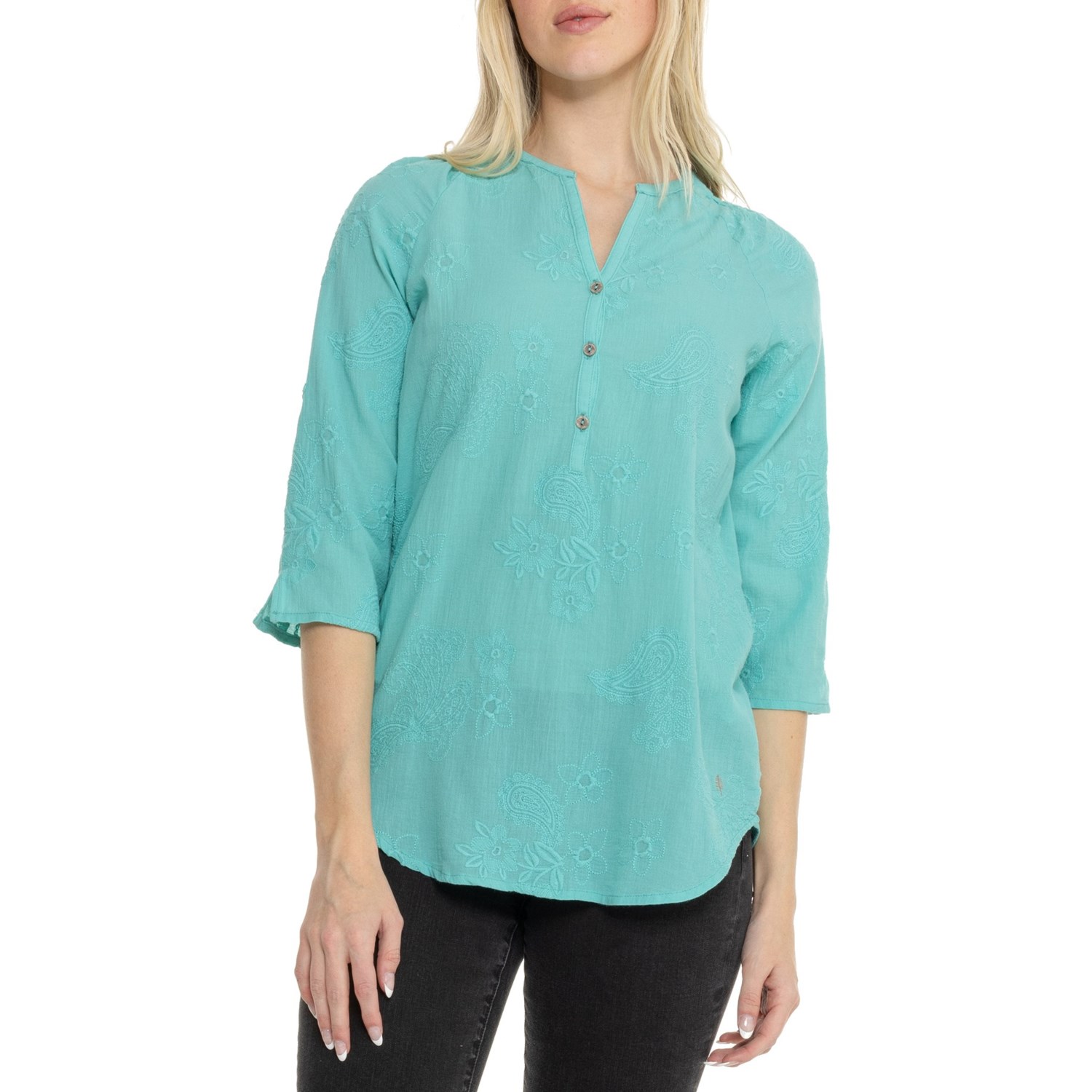 (取寄) ロイヤルロビンズ レディース オアシス チュニック リ 3/4 スリーブ  Robbins women Oasis Tunic II 3/4 Sleeve Navy Oasis Tunic II 3/4 Sleeve