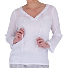 Royal Robbins Peasant Crinkle Dobby Shirt - 3/4 Sleeve (For Women) in White - Closeouts