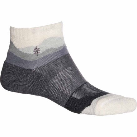 Royal Robbins Treetech Pattern Sock - Quarter Crew (For Men and Women) in Jet Black