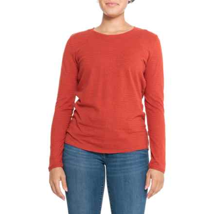 Royal Robbins Vacationer Stripe T-Shirt - Long Sleeve in Redwood Str