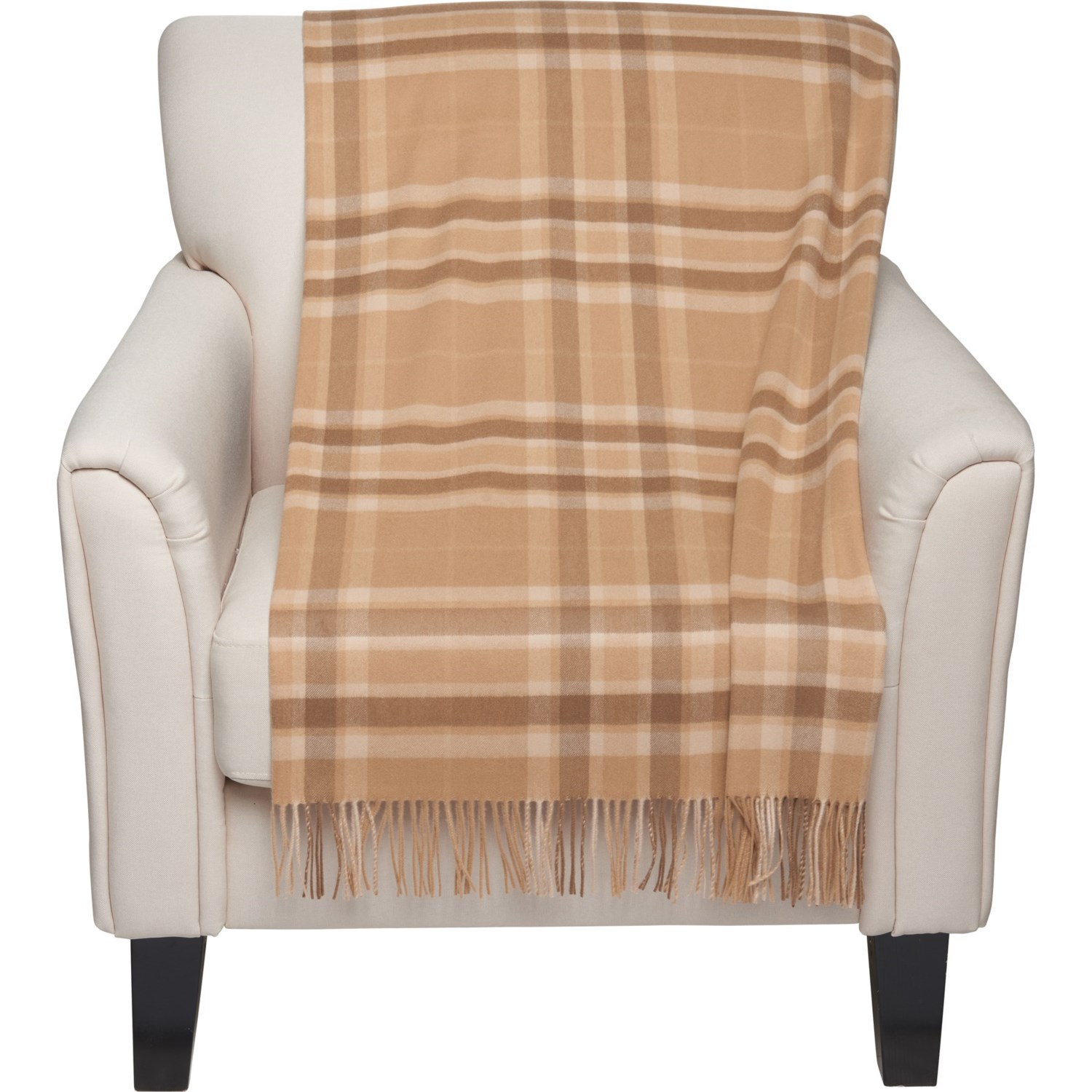 Royal Speyside 100 Cashmere Neutral Plaid Throw Blanket Save 45