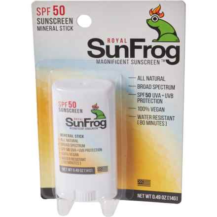 ROYAL SUN FROG Broad Spectrum SPF 50 Mineral Stick Sunscreen - 0.49 oz. in Spf50