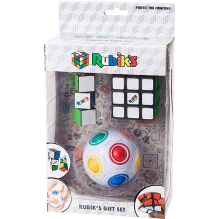 Rubik's Rainbow Ball, Squishy Cube and Key Chain Gift Set - 3-Piece in Multi