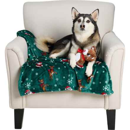 Rudolph Printed Pet Throw Blanket and Plush Toy Set - 40x30” in Rudolph - Closeouts