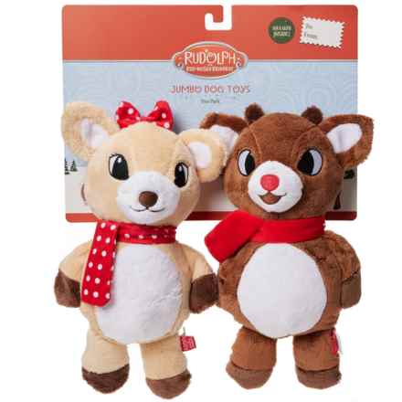 Rudolph the Red Nose Reindeer Rudolph and Clarice Plush Dog Toy Set - 2-Pack, 12” in Rudolph