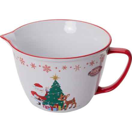 Rudolph the Red-Nosed Reindeer Christmas Morning Mixing Bowl in Red Green