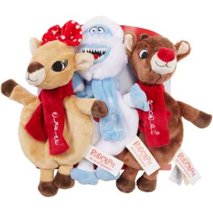 Rudolph the Red-Nosed Reindeer Friends Plush Dog Toys - 12”, 3-Pack in Rudolph And Friends