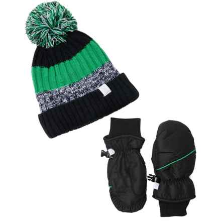 Rugged Bear Beanie and Mittens Set - 2-Pack (For Toddlers) in Black