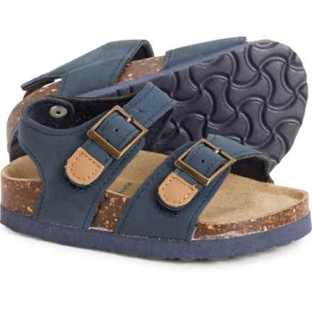 Rugged Bear Little Boys Footbed Sandals in Navy