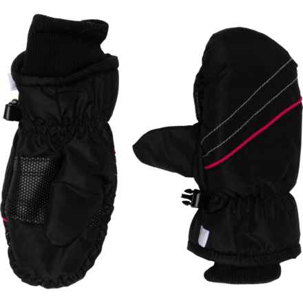 Rugged Bear Ski Mittens - Insulated (For Toddlers) in Black/Pink