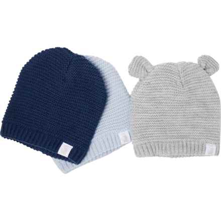 Rugged Bear Supersoft Hats - 3-Pack (For Infant Boys) in Grey/Navy/Blue