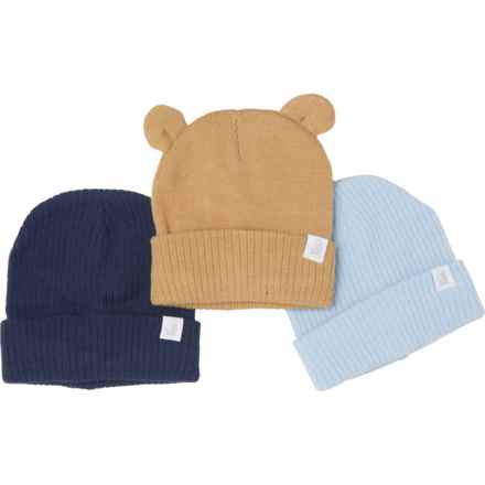 Rugged Bear Winter Hats - 3-Pack (For Infant Boys) in Br/Bb/Navy
