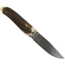 Ruko Falcon Damascus Knife - RMEF Limited Edition, Fixed Blade, Straight Edge in See Photo - Closeouts