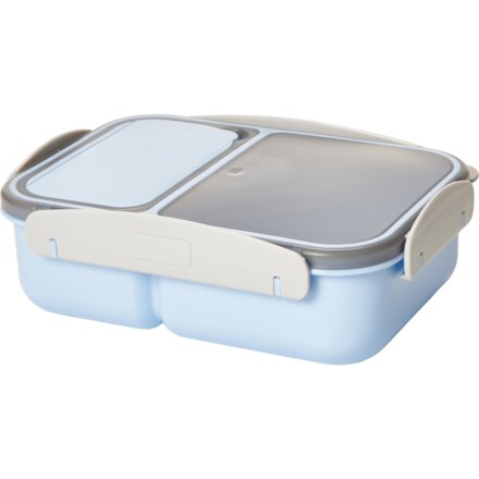 Stainless Steel Divided Lunch Box with Cutlery 37 oz