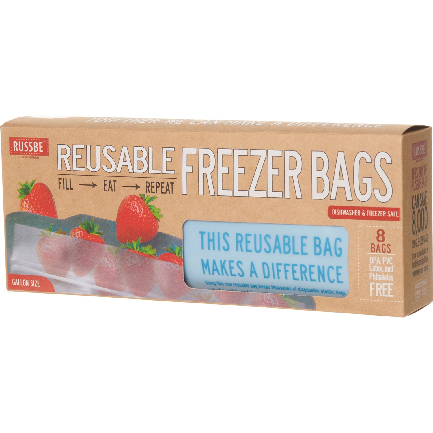 Russbe Reusable Freezer Gallon Bags Set of 8 Save 23