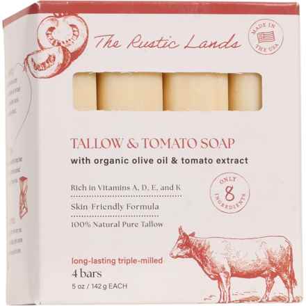 RUSTIC LANDS Tallow and Tomato Bar Soap - 4-Pack, 5 oz. in Tallow Tomato