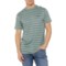 RVCA Sweep Stripe Crew Shirt - UPF 50+, Short Sleeve in Evergreen