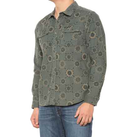RVCA Warm Sands Corduroy Shirt - Long Sleeve in Balsam Green