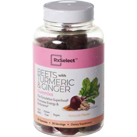 RX Select Beets with Turmeric and Ginger Supplement Gummies - 60-Count in Multi