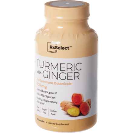 RX Select Turmeric with Ginger Supplement Capsules - 90 Count in Multi