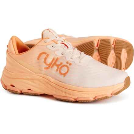 ryka Devotion X Max Plus Walking Sneakers - Wide Width (For Women) in Orange Tart