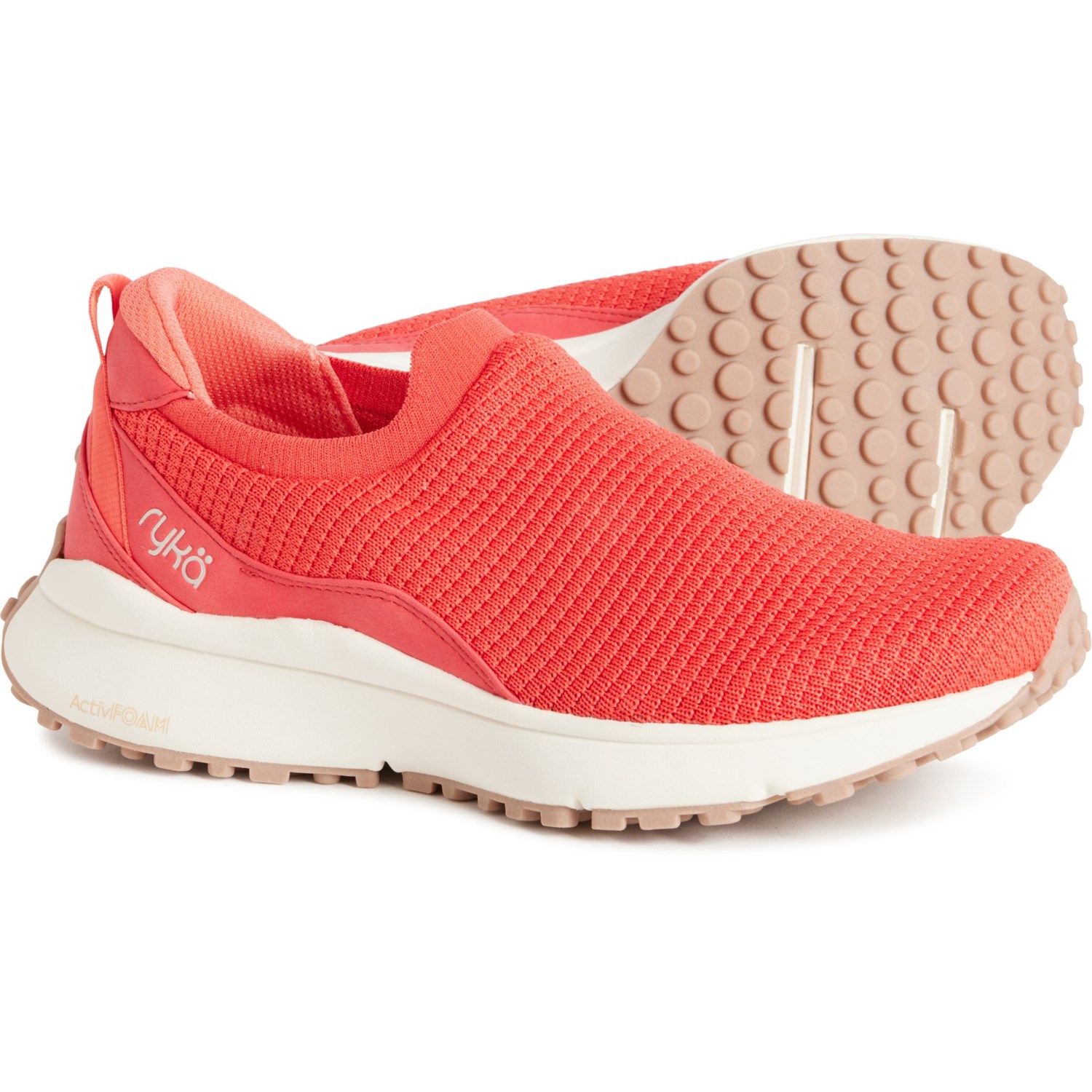 Ryka Sneaker Jumpstart Donna – Scarpe Slip-On Senza Lacci, Nero Leopardato, Taglia 39 EU, Ammortizzate E Lavabili