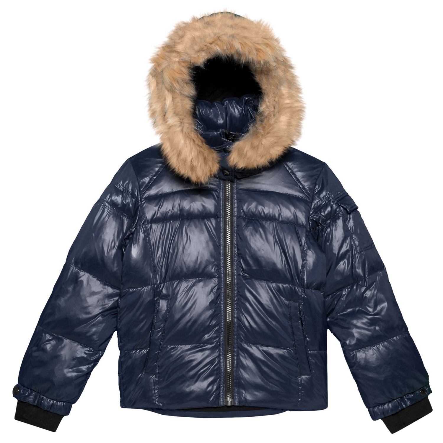 S13/NYC Faux-Fur Downhill Down Jacket – Insulated (For Big Boys)