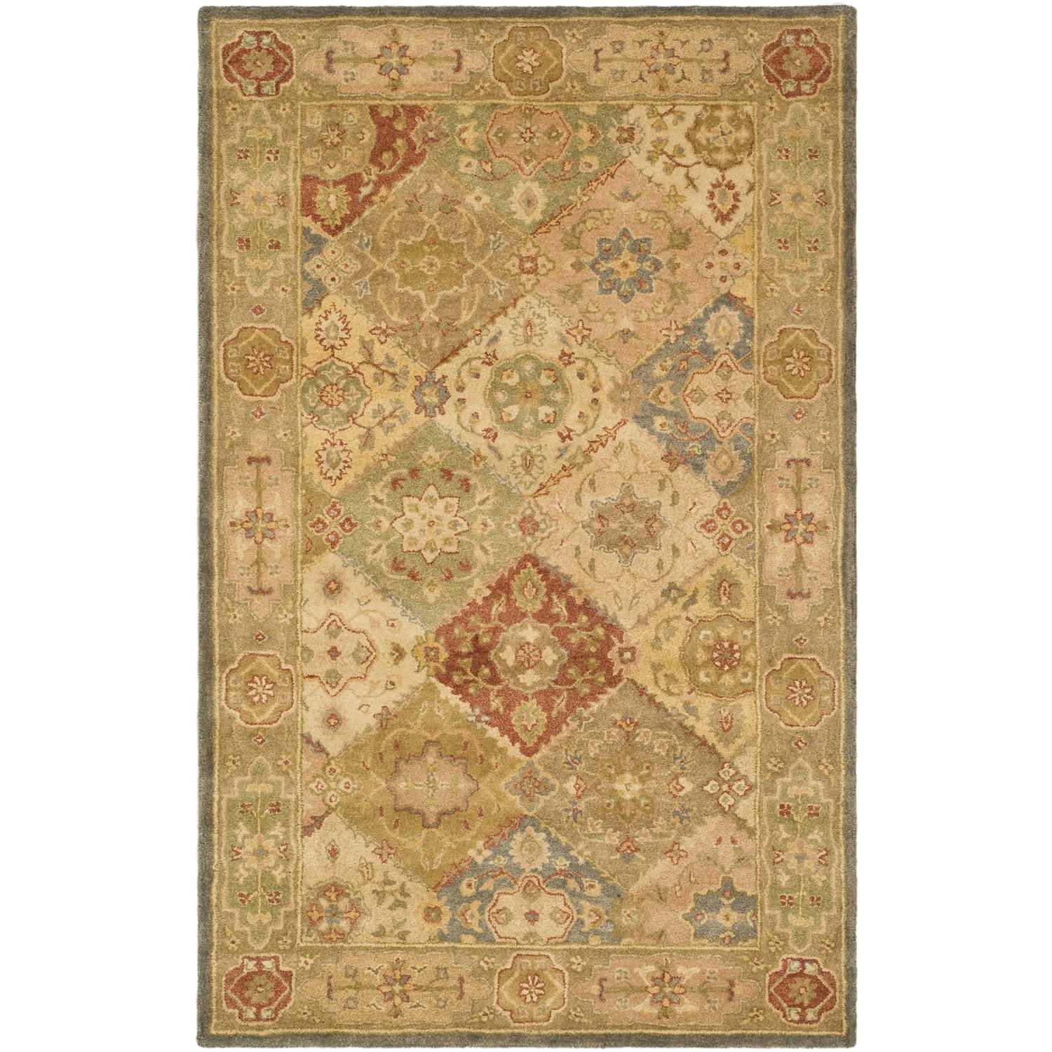 Safavieh Antiquity Collection MultiBeige Area Rug 5x8’, HandTufted Wool Save 54