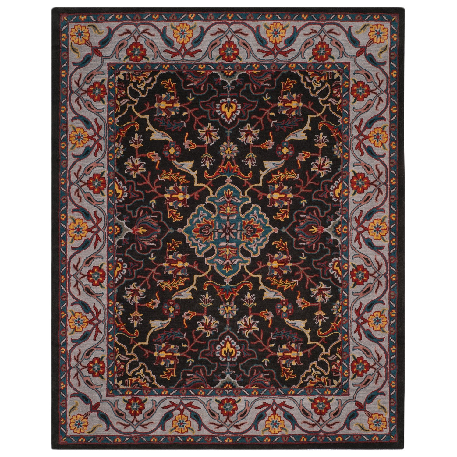 Safavieh Heritage Collection Charcoal and Ivory Area Rug 8x10’, HandTufted Wool Save 30