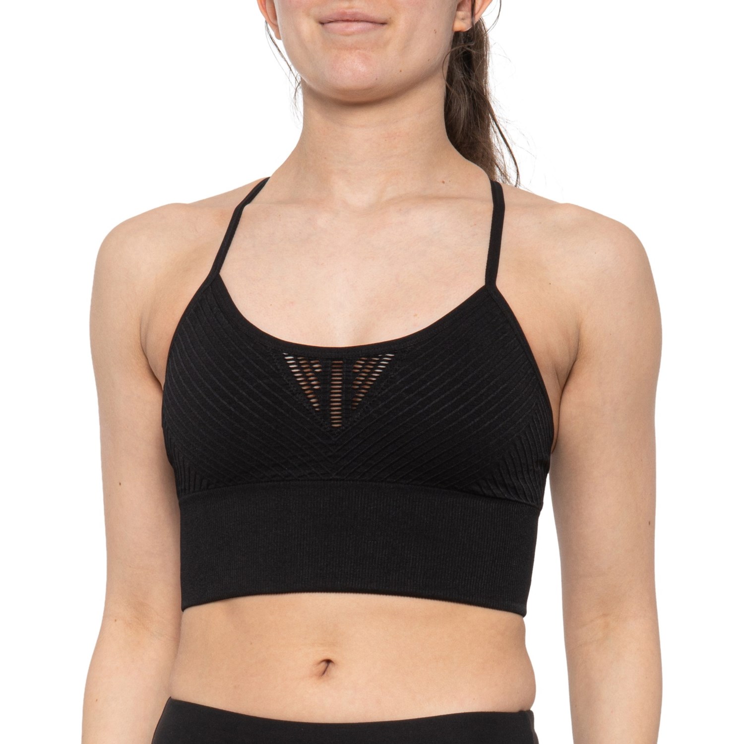 Sage Mitered Extended Seamless Sports Bra (For Women) Save 71
