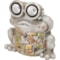 Sagebrook 12" Frog with Solar Goggles Garden Statue in Gray