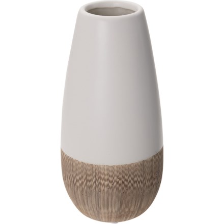 Sagebrook Ceramic 2-Tone Vase - 9.5” in Cream