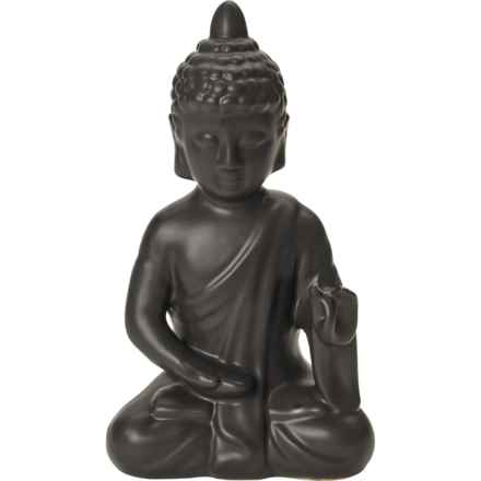 Sagebrook Ceramic Seated Buddha Decoration - 10” in Black