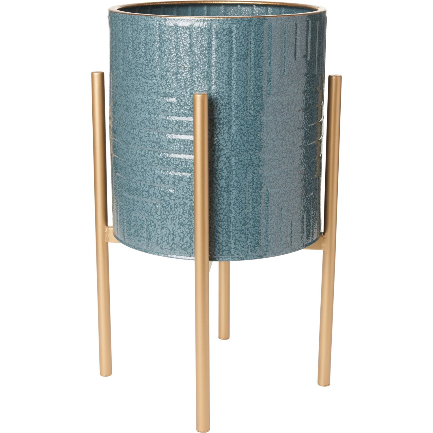 Sagebrook Speckled Planter with Metal Stand 11.5” Save 40