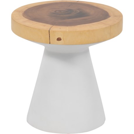 Sagebrook Wooden Accent Table - 16” in Natural/White