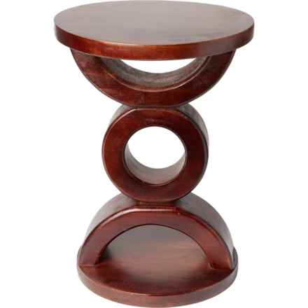 Sagebrook Wooden Ring Accent Table - 13x18” in Walnut