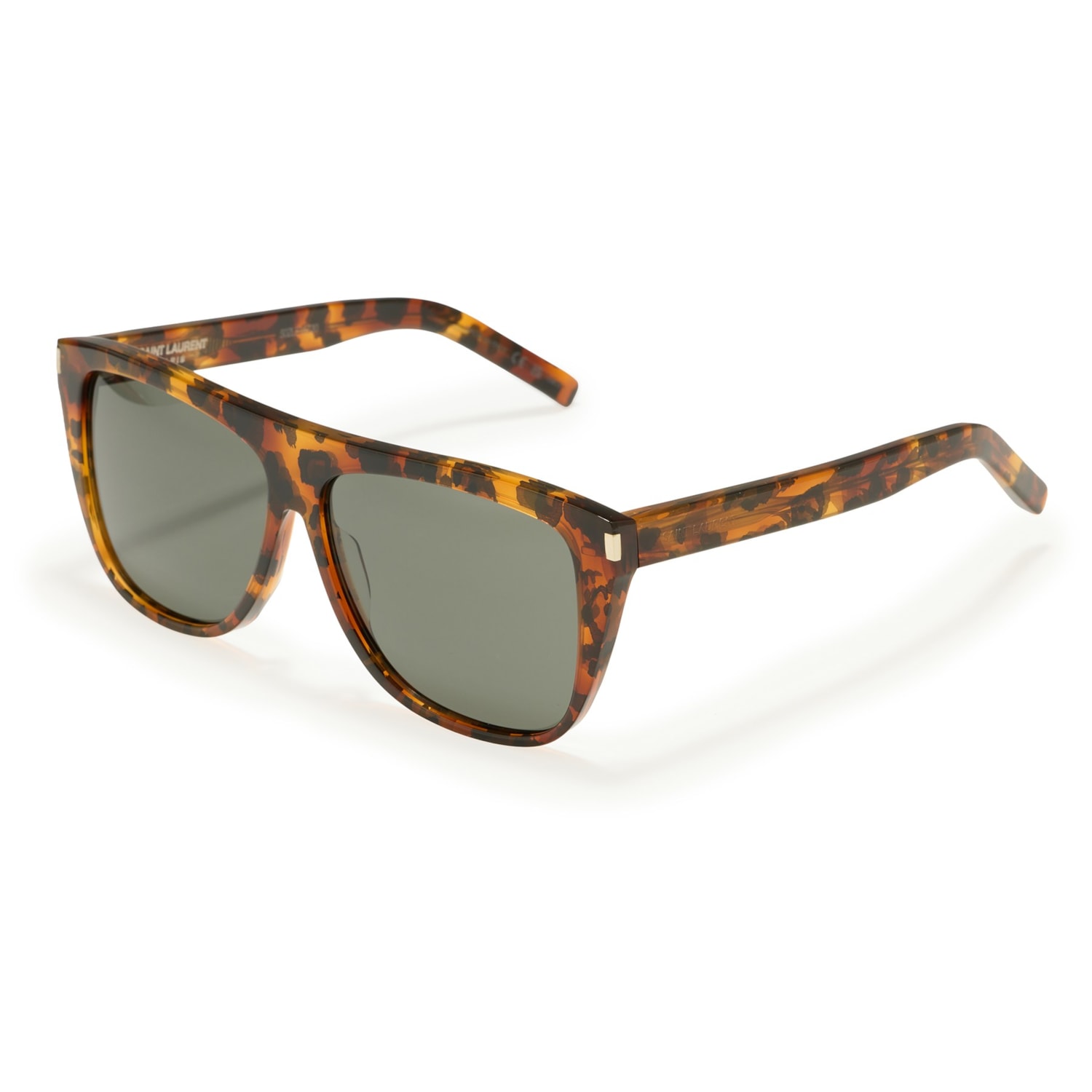 Saint Laurent Flat Top Sunglasses Saint Laurent Bold Flat Top Sunglasses - Black – Kith main image 3