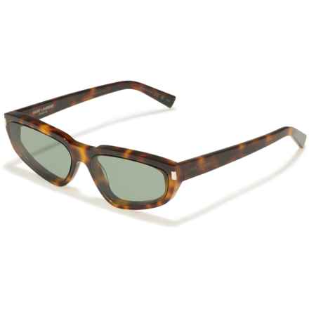 SAINT LAURENT Made in Italy SL-634 Cat Eye Sunglasses in Havana/Havana/Green