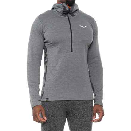 Salewa Boe Alpine Base Layer Top - Merino Wool, Zip Neck, Long Sleeve in Heather Grey